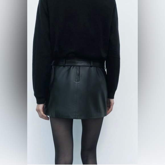 ZARA Leather Mini Skirt Limited Edition - Picture 6 of 7